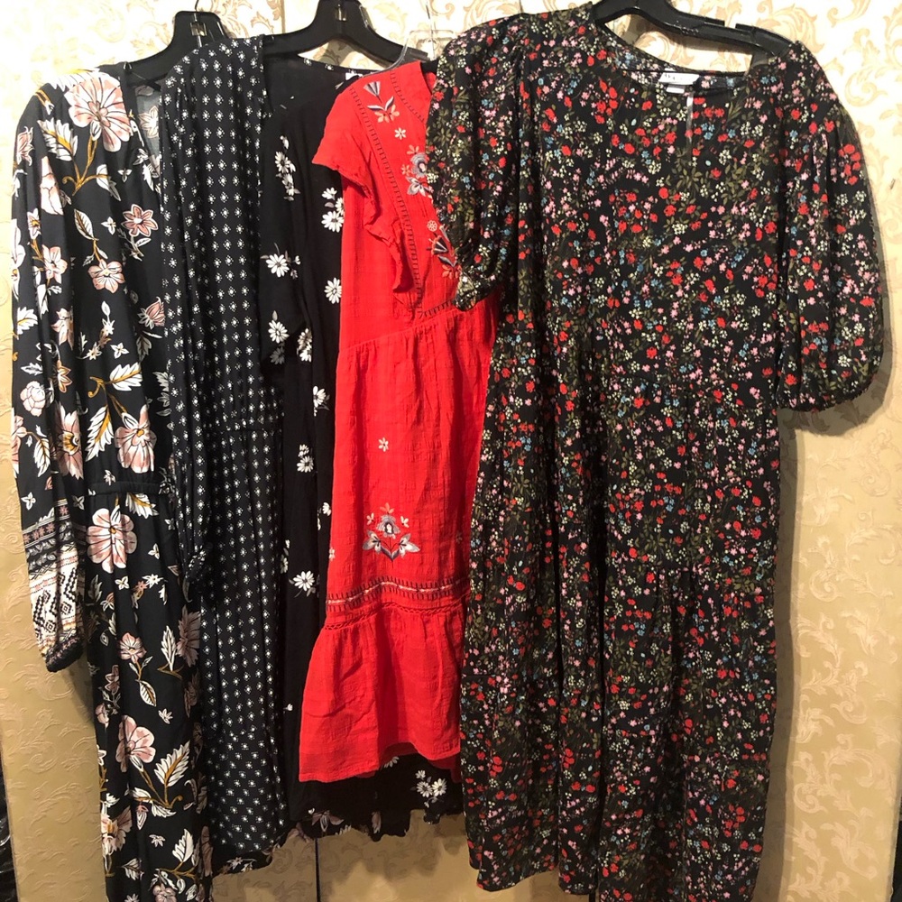 Old Navy Target Floral 5 FIVE Dress Bundle Size XL X